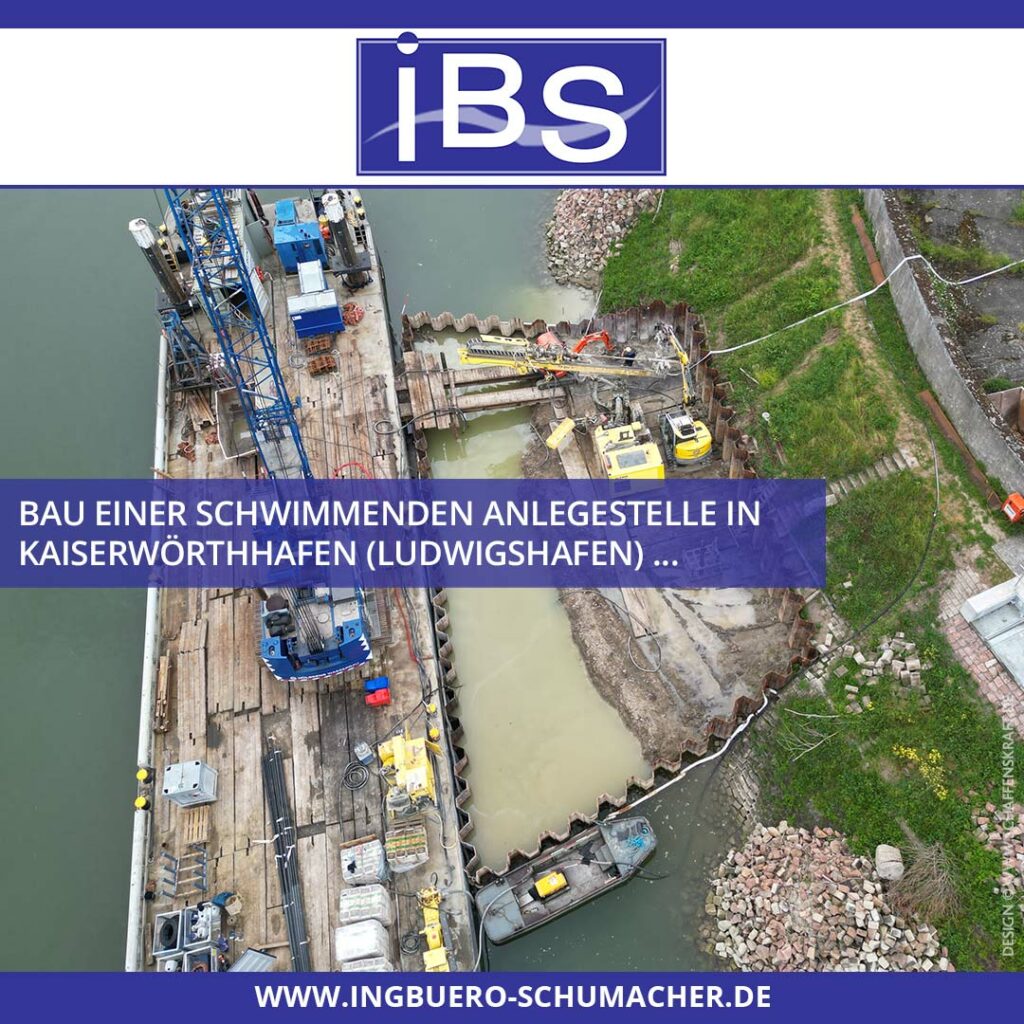 Bau einer schwimmenden Anlegestelle in Kaiserwörthhafen (Ludwigshafen)